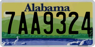 AL license plate 7AA9324