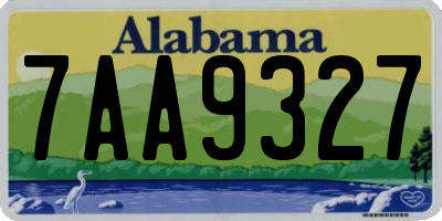 AL license plate 7AA9327