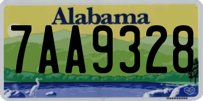 AL license plate 7AA9328