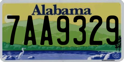 AL license plate 7AA9329