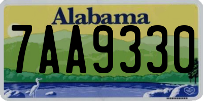 AL license plate 7AA9330