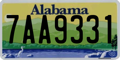 AL license plate 7AA9331
