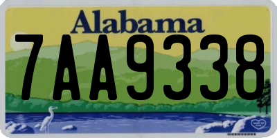 AL license plate 7AA9338