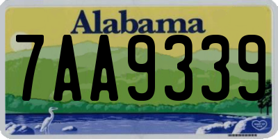 AL license plate 7AA9339