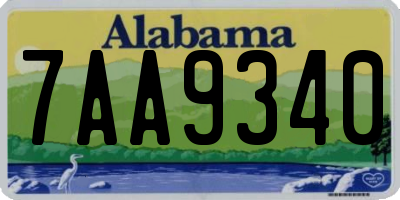 AL license plate 7AA9340