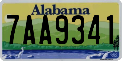 AL license plate 7AA9341