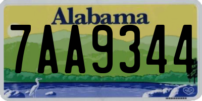 AL license plate 7AA9344