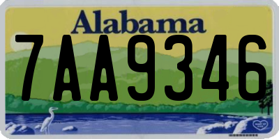 AL license plate 7AA9346