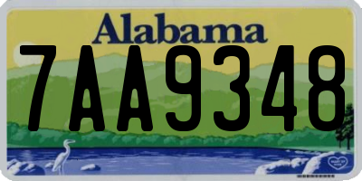 AL license plate 7AA9348