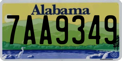 AL license plate 7AA9349
