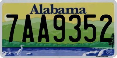 AL license plate 7AA9352