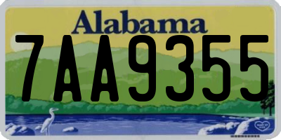 AL license plate 7AA9355