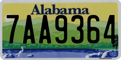 AL license plate 7AA9364