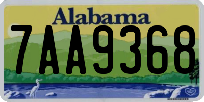 AL license plate 7AA9368