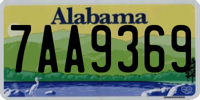 AL license plate 7AA9369