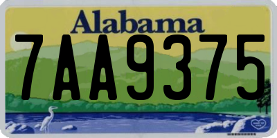 AL license plate 7AA9375
