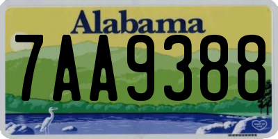 AL license plate 7AA9388