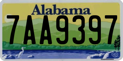 AL license plate 7AA9397