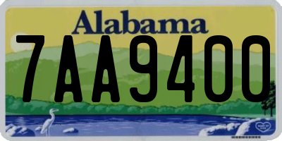 AL license plate 7AA9400