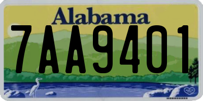 AL license plate 7AA9401
