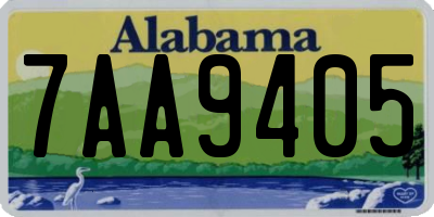AL license plate 7AA9405