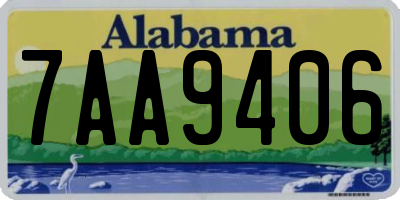 AL license plate 7AA9406