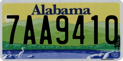 AL license plate 7AA9410
