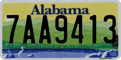 AL license plate 7AA9413