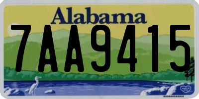 AL license plate 7AA9415