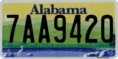AL license plate 7AA9420