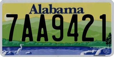 AL license plate 7AA9421