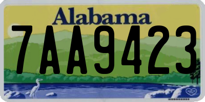 AL license plate 7AA9423
