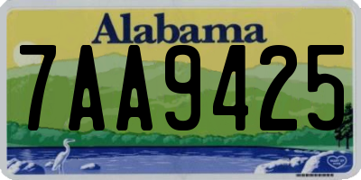 AL license plate 7AA9425