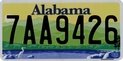 AL license plate 7AA9426