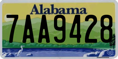 AL license plate 7AA9428