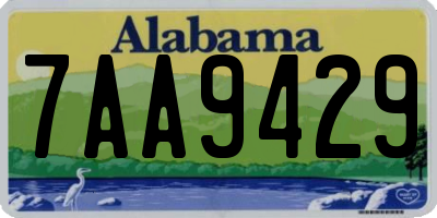 AL license plate 7AA9429
