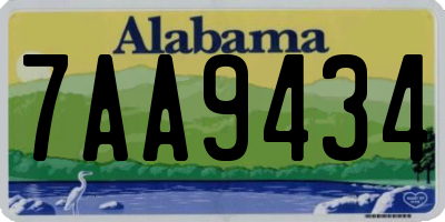 AL license plate 7AA9434