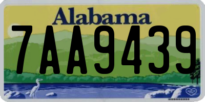 AL license plate 7AA9439