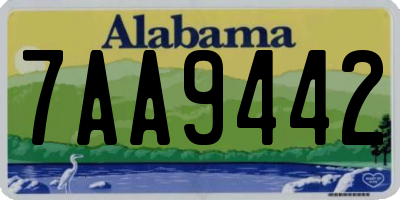 AL license plate 7AA9442