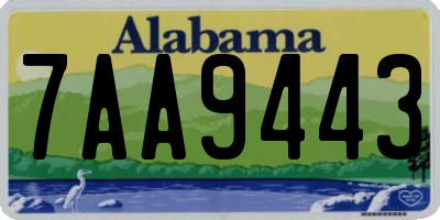 AL license plate 7AA9443
