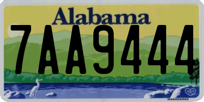 AL license plate 7AA9444