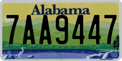 AL license plate 7AA9447