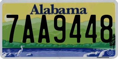 AL license plate 7AA9448