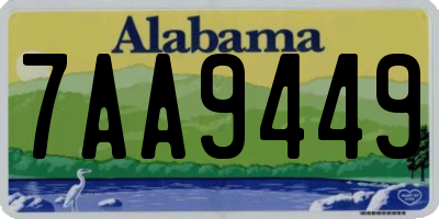 AL license plate 7AA9449