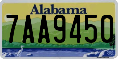AL license plate 7AA9450