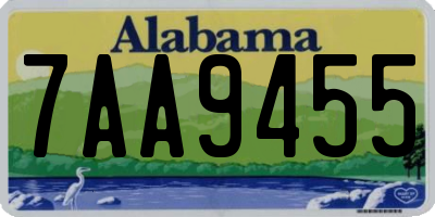 AL license plate 7AA9455