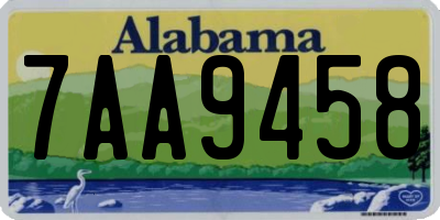 AL license plate 7AA9458