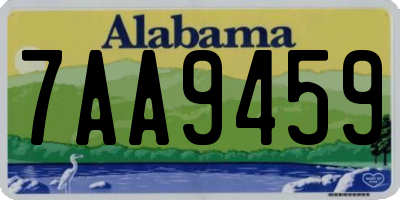 AL license plate 7AA9459