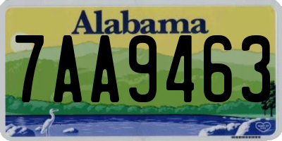 AL license plate 7AA9463