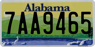 AL license plate 7AA9465